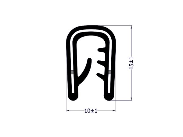 Canalina armata 10×15 3 dentini 1 aletta