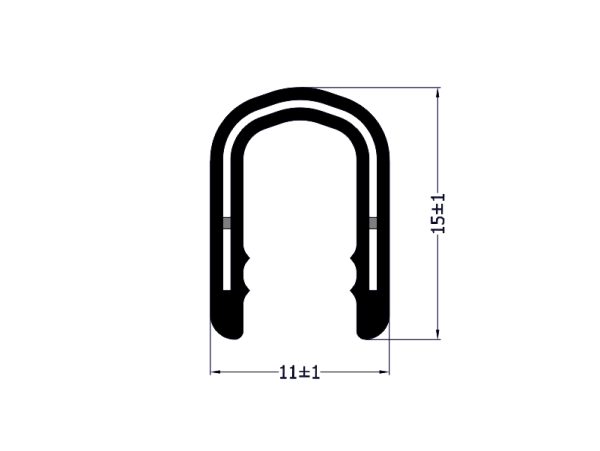 Canalina armata 11×15 senza alette