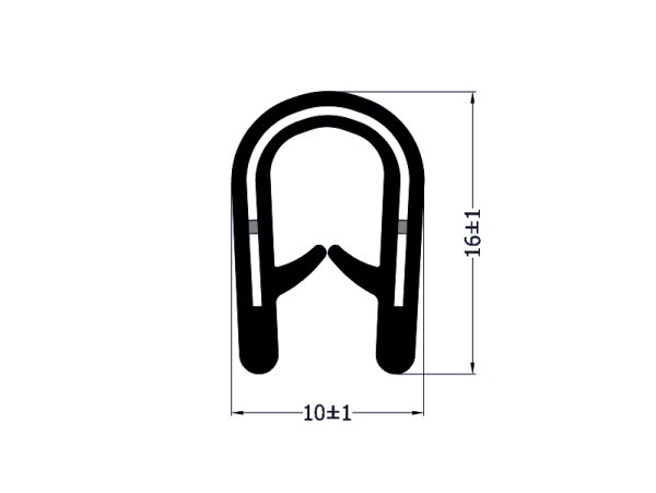 Canalina armata 10×16 2 alette morbida