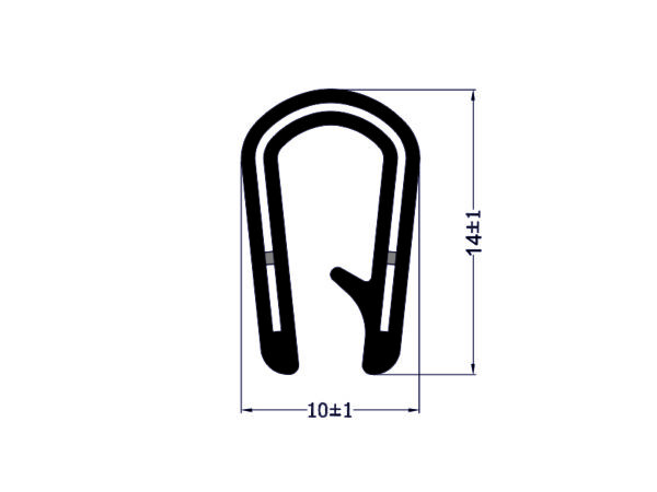 Canalina armata 10×13,5 1 aletta