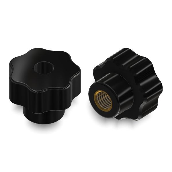 03 7 16 VOLANTINO 7 PUNTE CON BOCCOLA IN OTTONE FILETTATA PASSANTE 9b93dd26