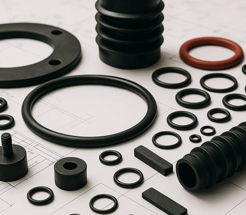 Articles techniques en caoutchouc pour applications industrielles